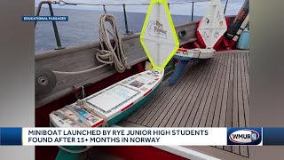 Mini boat launched by Rye students ends up in Norway