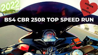 Honda CBR 250r BS4 (2018) - Top Speed and Acceleration Test | 0-60 and 0-100 kmph | Honda | Comet |