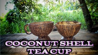 coconut shell tea cup |coconut cup |coconut shell ideas #coconutcraft #coconutshellhandicraft