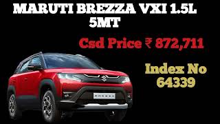 Maruti Brezza Csd Price List 2025 | January | CSD Guru