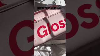 HUGE GLOSSIER HAUL AND UNBOXING BLUSH EYEBROW GEL MAKEUP BAG