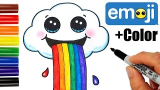 How to Draw a Cloud Puking Rainbow Cute and Easy
