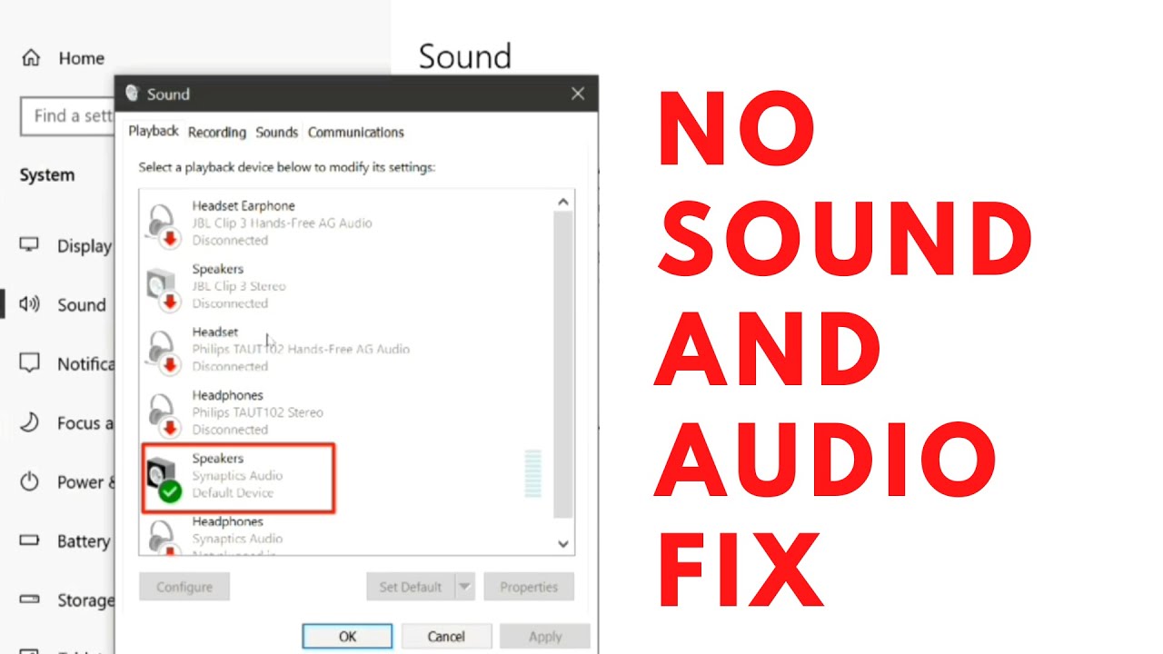 How To FIX No Sound And Audio Problems On Windows 10 - YouTube