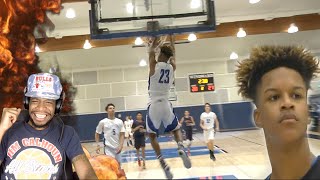 WTF!! SHAQ'S SON 6'9 SHAREEF O'NEAL DUNK FEST REACTION!! ONLY 16 YEARS OLD!!