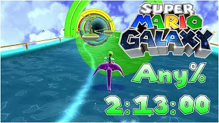 [WR] Super Mario Galaxy Any% Speedrun in 2:13:00