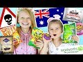 BRITISH KIDS TRY AUSTRALIAN CANDY!! ft. Sabre Norris & The Norris Nuts | Fizz Sisters