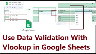 How To Use Data Validation With Vlookup in Google Sheets With Simple Example