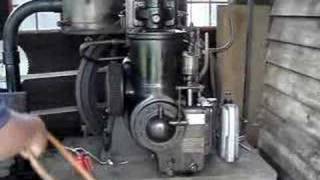 Crossley VOE8 diesel stationary engine start up