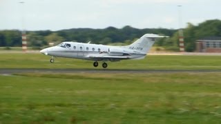 Raytheon Hawker 400XP ► Landing and Takeoff ✈ Groningen Airport Eelde