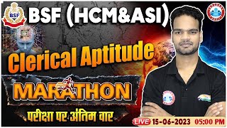 BSF HCM Clerical Aptitude, HCM Clerical Aptitude Marathon Class, ASI Clerical Aptitide By Shivam Sir