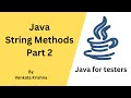 Java - String Methods - Part 2