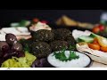 baked falafel with spinach and nettle leaf