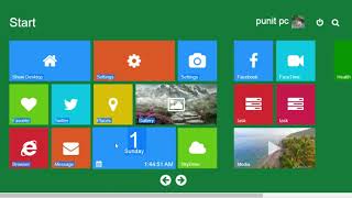 window 8.1 interface using html , css , javascript