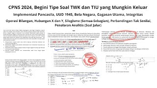 Tipe Soal TWK dan TIU CPNS 2024, Info dari Peserta CPNS 2024 | Part 13