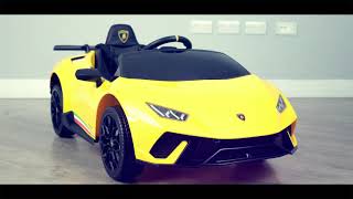 Lamborghini Huracan Licensed 12v Battery Electric Kids Power Wheels Style Ride On Car