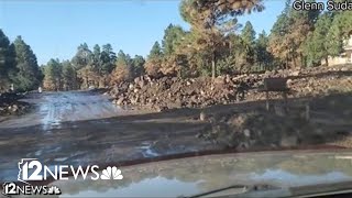 Massive mud, rock pile up in aftermath of Flagstaff monsoon flooding