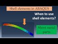 Shell elements in Abaqus | Modeling of sheet metal parts