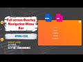 How to Create a Full screen Overlay Navigation Menu Bar? #html #css
