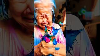 😱🌈 Kitten Falls Into Rainbow Fish Tank! Grandma’s Heroic Rescue! 🚑👵✨ #cat #kitten #cattales #sad