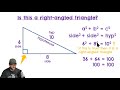 use pythagoras to decide if a triangle is right angled