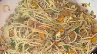 Spaghettis Sautés à la Viande Hachée - Recette Facile et Savoureuse en 03 Minutes