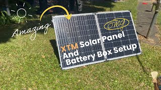 XTM Solar Panel And Battery Box Setup