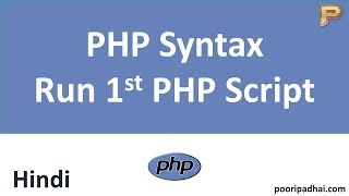 PHP Syntax | Run your First PHP Program - Hindi