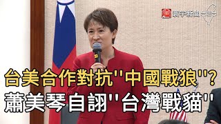 台美合作對抗''中國戰狼''? 蕭美琴自詡''台灣戰貓''｜寰宇新聞20200720