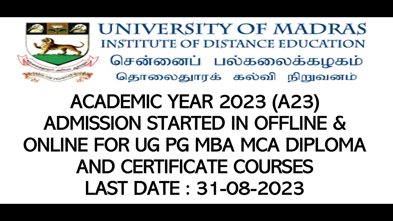 A23 ADMISSION STARTED FOR UG PG MBA MCA DIPLOMA & CERTIFICATE COURSES ...