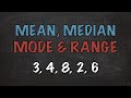 Mean, Median, Mode and Range Explained Under 3 Minutes