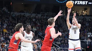 Alex Karaban and Jordan Hawkins: UConn men's basketball postgame (St. Mary's) - 3/19/23