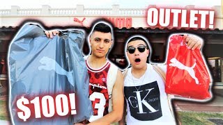 $100 PUMA OUTLET CHALLENGE with LEGITLOOKSFORLIFE! HYPEBEAST  OUTLET!