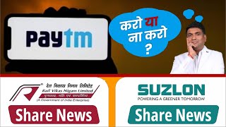 paytm share news | rvnl share news | suzlon share news | nifty analysis