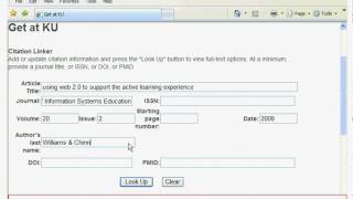 KU Libraries - Citation Linker