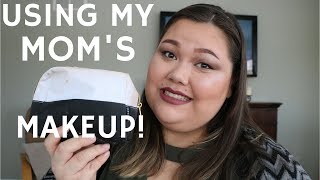 FULL FACE USING ONLY MY MOM’S MAKEUP CHALLENGE | JLEEBEAUTY