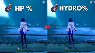 F2P : Yelan HP% vs Hydro% Goblet!! Best Build for Yelan?? [ Genshin Impact ]