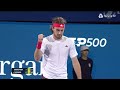 tsitsipas faces griekspoor auger aliassime vs halys dubai 2025 semi final highlights