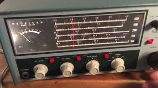 Heathkit HR-10B ham band receiver demo