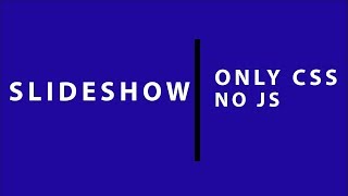 Image Slider HTML and CSS | Only CSS | No JavaScript