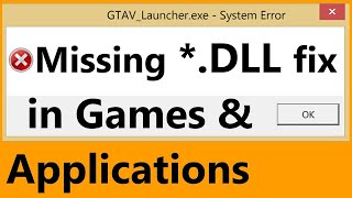 How To Fix Missing  DLL Files On Windows 10/8/7