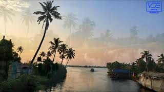 Evening in Alleppey in Kerala