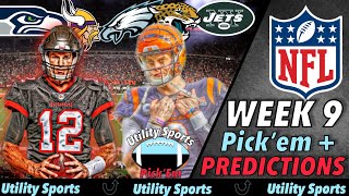 NFL Week 9 Predictions and Pick'Em I Picks for every game in the NFL of Week 9
