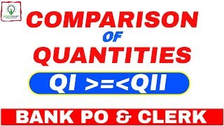 Comparison of Quantities (Inequality) based on SBI PO Mains Exam