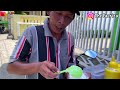 amazing sweet colorfull shave ice making indonesian street food