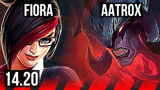 FIORA vs AATROX (TOP) | 6 solo kills | KR Diamond | 14.20