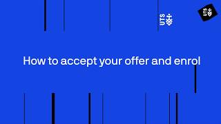 How to Accept Your Offer and Enrol at UTS