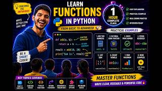 Master Python Functions in One Class 💻 | Practical Coding Examples
