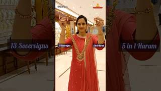 5 in 1 Gold Haram | Pothys Swarnamahal Gold Wedding Haram jewellery | 13 Sovereigns Haram