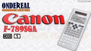 Exploring the Canon F-789SGA Calculator (Mode 1)