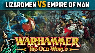 Lizardmen VS Empire of Man -  Warhammer The Old World Live Battle Report